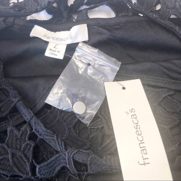 Francesca’s Lace Black Sleeveless Dress NWT -Large - Picture 7 of 10